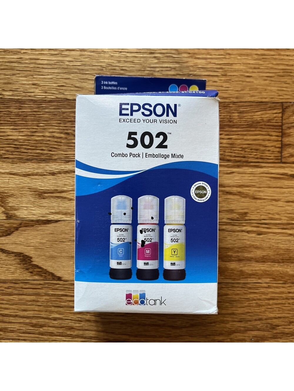Epson Genuine 502 Cyan Magenta Yellow 01/2027 Sealed